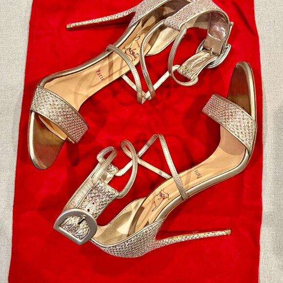 Christian Louboutin Shoes | Choca 100 Platinum | Size 40.5 - Picture 2 of 8